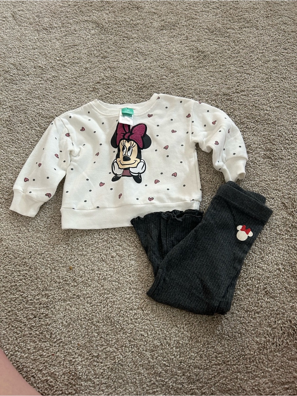 Disney Baby 24 Month Minnie Mouse Sweatshirt and Leggings Set